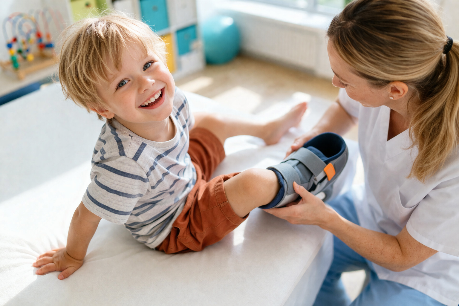 Fachkundiges Anlegen einer Kompressionsversorgung am Handgelenk im Sanitätshaus Jordan